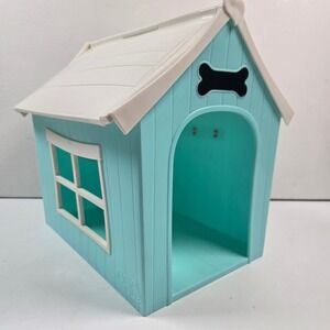 Our Generation Dog House Doll Accessory Teal White 18" Doll Pet Furniture Battat